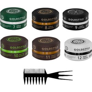 Gold Style Wax - Haar Wax Mannen - Hair Styling Wax 900 ml - 6 Soorten