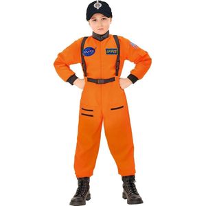 Widmann - Science Fiction & Space Kostuum - Amerikaanse Astronaut Oranje Kind Kostuum Jongen - Oranje - Maat 140 - Carnavalskleding - Verkleedkleding