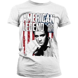 Elvis Presley Dames Tshirt -M- American Legend Wit