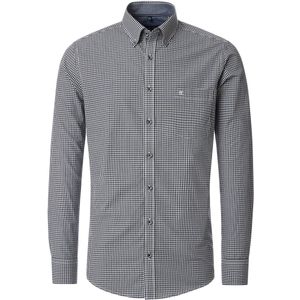 CASA MODA - Sport Casual Fit Overhemd - Blauw met Wit en Groen Geruit - Strijkvriendelijk