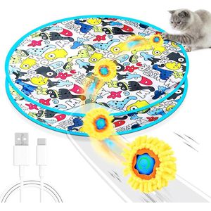 Kattenmat met bal - 2-in-1 gesimuleerd interactief jachtkattenspeelgoed - kattentunnelspeelgoed - kattenspeelgoedbal - groen - voor binnenkatten .