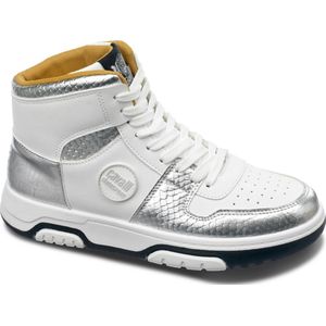 Sneakers - Glitterend - Synthetic Leather - Zilver en Wit
