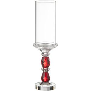 J-Line kaarshouder Marie - kristal - rood/transparant - large