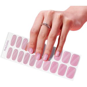 Pink Gellac UV Nagelstickers - Gellak Stickers 0018 Cat Eye Blushing Pink - Nail Art Gel Stickers voor Nagels - 20 stuks in 10 maten