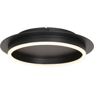 Steinhauer plafonniere Ringlux - zwart - metaal - 32 cm - ingebouwde LED-module - 3655ZW