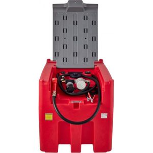 Draagbaar Dieseltank - 440L - Jerrycan - Brandstoftank - Brandstoftank - Mobiel Dieseltankstation - 40L p/min - 140W Mobiel Tanksysteem - Rood