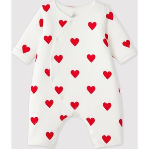 Petit Bateau Lang pakje van ribstof met rode hartjes voor baby's Meisjes Boxpak - Rood - Maat 74