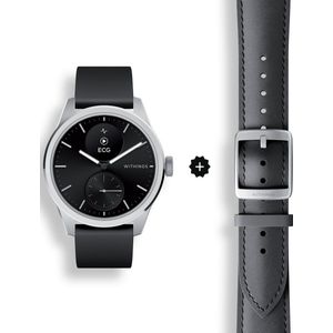 Scanwatch 2 - 42mm Zwart + Leather Wrist Band Bundle