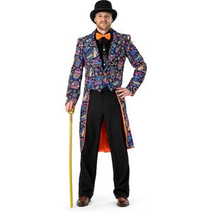 Funny Fashion - Casino Kostuum - Las Vegas Casino Ready John Cash Man - Multicolor - Maat 56-58 - Carnavalskleding - Verkleedkleding