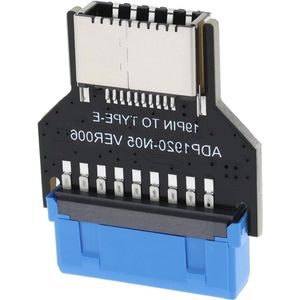 Allecto Premium - 180 graden USB 3.0 naar USB 3.1/3.2 Type-C Adapter voor pc-voorpaneel - Verlengadapter met 19-pins interne header