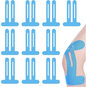 10 stuks knietape, kinetische tape voor knieondersteuning en spieren, voorgesneden kinesiologietape voor knieën, kinesthetische tape, elastische kinesiologietape, voorgesneden voor knieën, verbeterde elastische kinesiologie, atletisch (blauw)