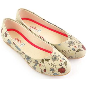 Goby – Floral Grace Dames Ballerina's – Handmade – Vegan – Maat 41