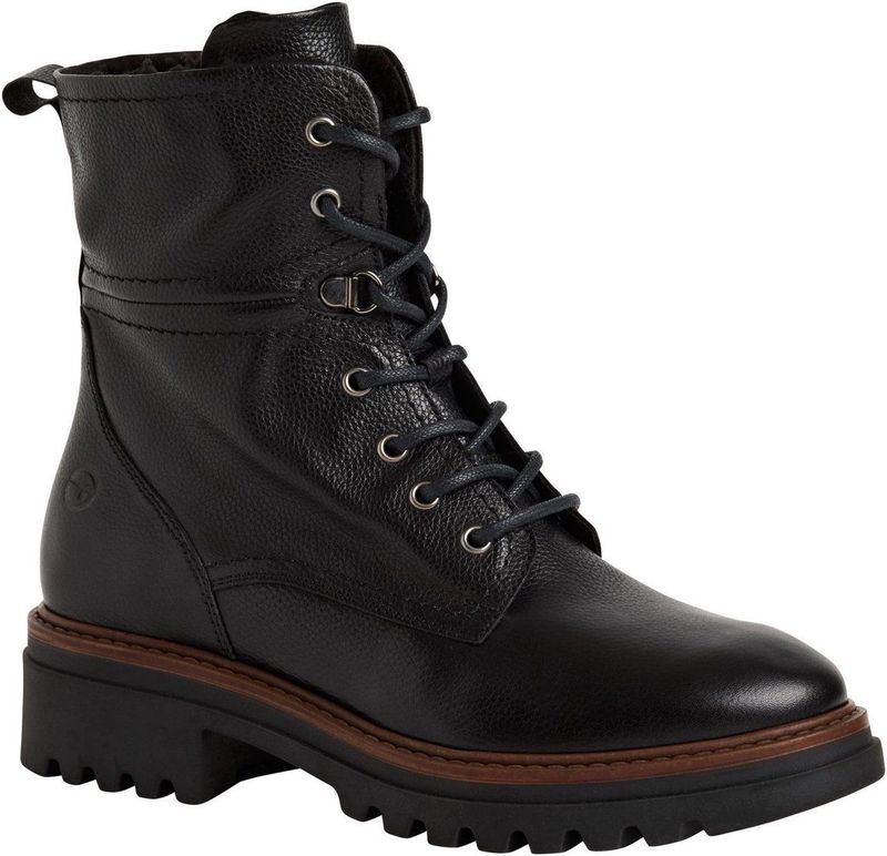 Tamaris - Enkellaarsje - Zwart - 1-26285-45 - Veterboots
