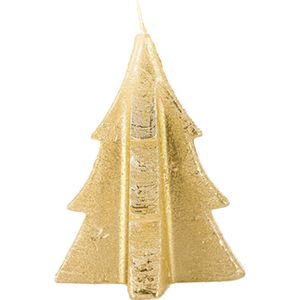 Home Society - Kerstboomkaarsjes - Doos 12 stuks  - Goud - 8,5 cm hoog.