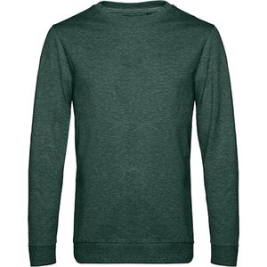 2-Pack Sweater 'French Terry' B&C Collectie maat XS Heather Dark Green