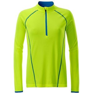 James and Nicholson Dames/dames Sport Top met lange mouwen (Helder geel/rechterblauw)