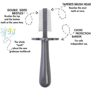 Grabease - Dubbelzijdige Tandenborstel - Grijs