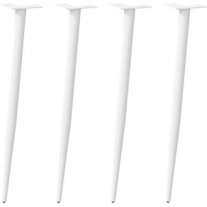 vidaXL - Salontafelpoten - conische - vorm - 4 - st - 72-73 - cm - staal - wit