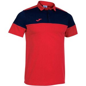 Joma Crew V Korte Mouw Poloshirt Rood XL Man