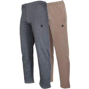 Donnay - Joggingbroek Wess - Charcoal-marl/Taupe-grey - 2-Pack - Heren