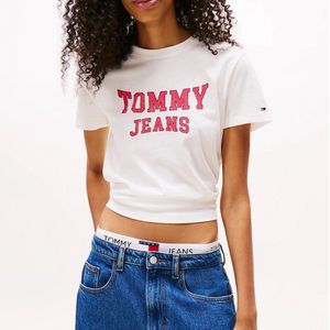Tommy Jeans - VARSITY - T-shirt - Rood/Wit