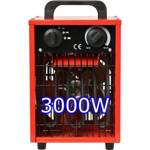 Industriële elektrische kachel 3000W /WATT, 3 KW- Werkplaatskachel - Heater - Straalkachel - Ventilatorkachel - Thermostaat - 3 Standen - werkplaats, kantoor, werkplek, schuur, garage, verbouwing 3KW.