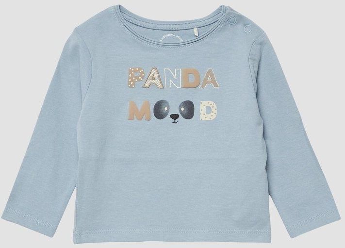 T-shirt - Katoenen Jersey Top - Panda-print - Normale Pasvorm