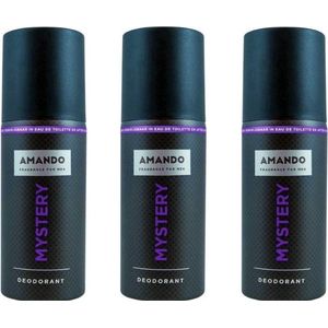 Amando - Mystery - Deodorant Spray - 150 ml - Voordeelverpakking 3 stuks