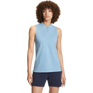 FALKE Basic Polo Top zacht huidvriendelijk katoen polo shirt dames blauw - maat L