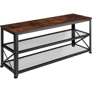 Tectake - Schoenenrek Blackpool - Schoenenkast - Industrial Dark - 101 X 30,5 X 45,5 cm - 404289