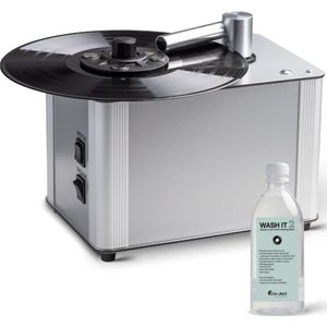 Pro-Ject VC-E2 Platenwasmachine – met Extra Platenspelermiddel – 500ml – Eenvoudig in gebruik – Platenreiniger – Voor alle platen – Zilver
