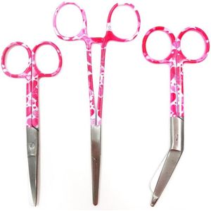 Verpleegkundige scharenset ""Love pink"" - verbandschaar - schaar - kocher - verpleegkundige accessoires - verpleegkundige cadeau