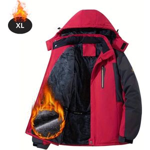 Livano Skipak - SkiBroek - Skijas - Ski Suit - Wintersport - Heren - Winter - Warm Fleece - Rood - Maat XXS