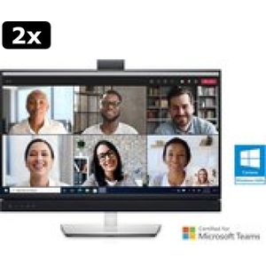 2x Dell C2722DE - QHD Webcam Monitor - USB-C - RJ45 - 27 inch