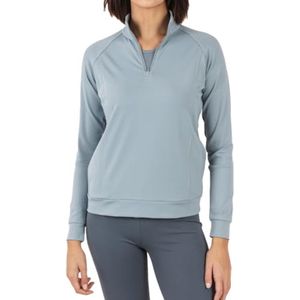 Dames Sportsweatshirt met Halve Ritssluiting en Lange Mouwen