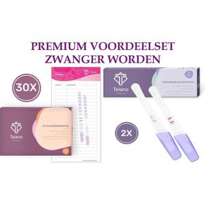 Telano 30x Ovulatietest Premium + 2x Zwangerschapstest Premium - Ovulatiekalender - Voordeelpakket