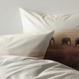 Dekbedovertrek - Elephant Plains - 140x200 cm - Microvezel - Zacht en Ademend