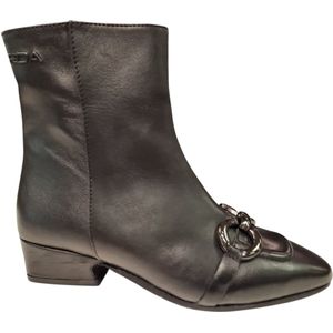 Roberto D'Angelo - Dames Enkellaarzen - Zwart - Leren