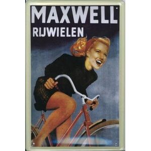 Maxwell Rijwielen reclame Fiets reclamebord 20x30 cm