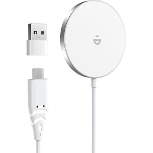 Snelle MagSafe-oplader voor iPhone draadloos opladen - Sneller opladen - Inductieve laadstation voor iPhone 12/13/14/15-series en AirPods magnetische draadloze oplader Oplaadstation