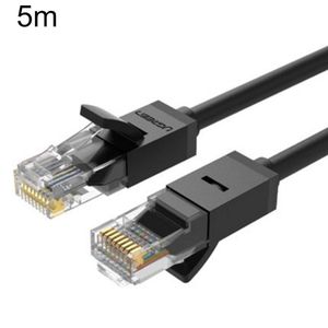 By Qubix internetkabel - 5m UGREEN cat 6 Rond Ethernet netwerk kabel (10.000mbps) - Zwart - UTP kabel - RJ45 - UTP kabel