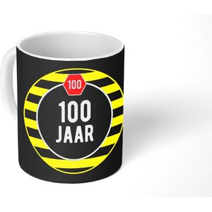 Mok - Koffiemok - Verjaardag - Bord - 100 jaar - Mokken - 350 ML - Beker - Koffiemokken - Theemok