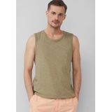 T-shirt - Katoen - Mouwloos - Normale Pasvorm - Geribde Boorden