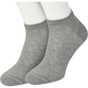 Bonnie Doon Tencel Sneakersokken Heren Grijs maat 43/46 - 2 paar - Licht, Ademend, Soepel - Zeer Comfortabel en Zacht - Zakken niet af - Korte sokken - Business Line - Antibacteriële Werking - Milieubewust - Grey Melange - OL2020022.236