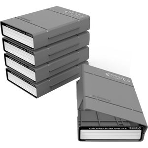 Harde schijf opbergtas - 5 stuks - voor 3,5 inch SSD/HDD - schokbestendig - compatibel met Western Digital WD Seagate Toshiba Intenso