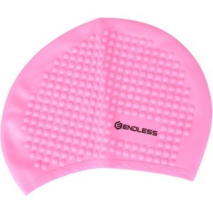Endless EL1021 Siliconen Badmuts Roze met Bubbel Design | Comfortabele Elastische Waterdichte Zwemmuts voor Lang & Kort Haar | Dikke Rand | Unisex Volwassenen | Duurzame Chloorbestendige Swim Cap | Perfect voor Training | Black Friday Deal