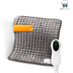 LifeStages - Warmtekussen Oplaadbaar - Warmtekussen - Elektrisch Verwarmingskussen Met Automatische Uitschakeling - Ideaal Voor Rug, Schouders, Nek En Buik