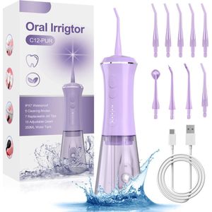 Waterflosser - Waterflosser Draadloos - Monddouche Water Flosser - Paars/Roze