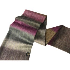 Alpaca D'Luxe Sjaal - Veelkleurige sjaal - Donker grijs - Grijs - Groen - Paars - Multicolor - Scarf - Sjaal van alpacawol - Zacht en van Kwaliteit - Luxe cadeau - Duurzaam - Shawls - Sjaals Dames - Sjaals Heren - Sustainable - Elegant - Comfortabel