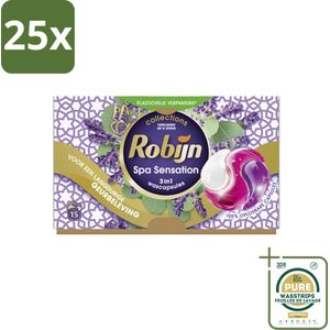 25 x Robijn - 3-in-1 Spa Sensation - Wascapsules - 15 Wasbeurten - Grootverpakking - 3-in-1 Wascapsules - Gekleurde Was - Geur - Kleurbehoud - Wasresultaten